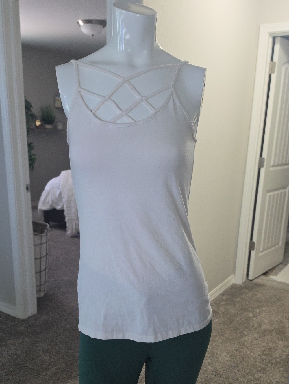 Maurices White Crisscross Front Camisole